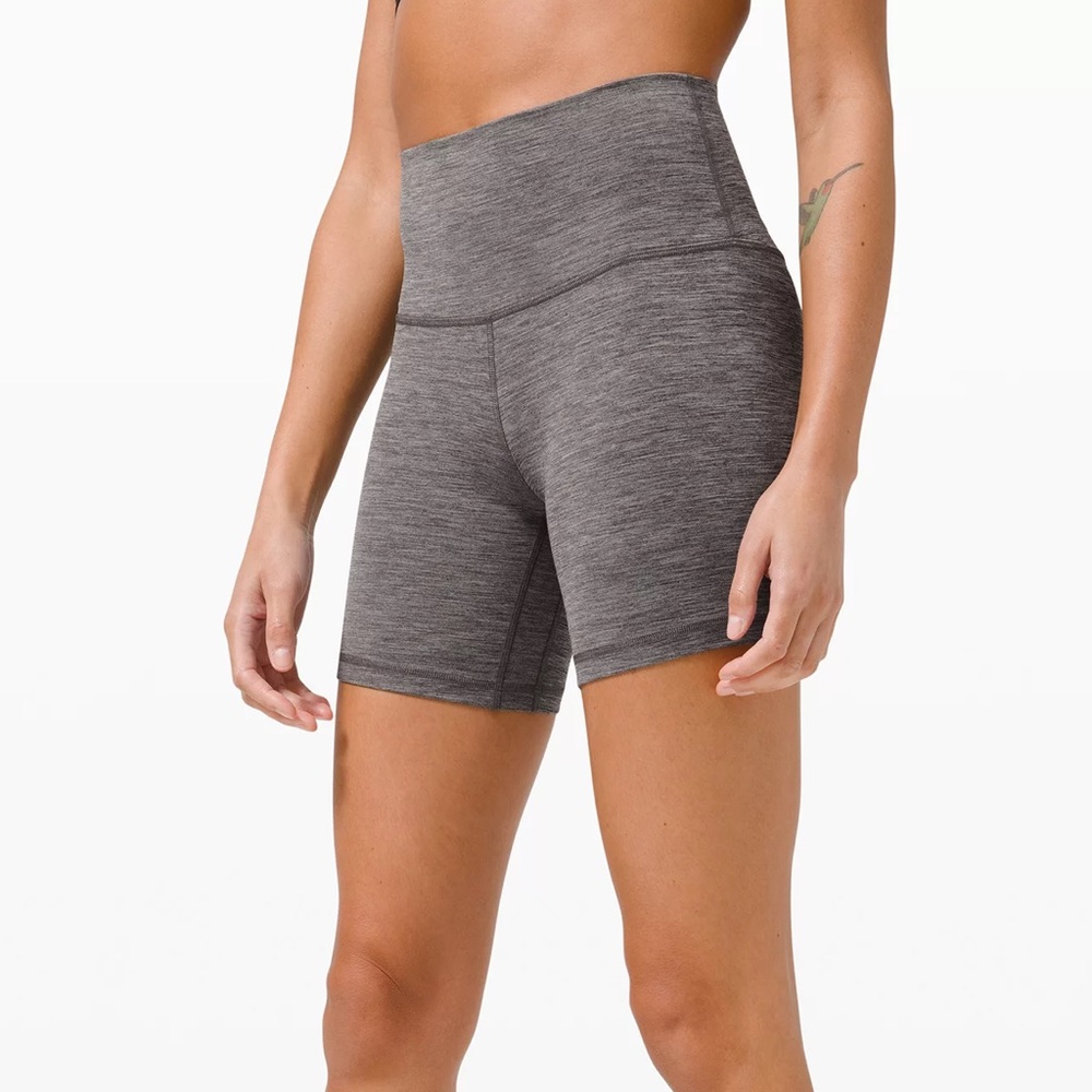 Heathered Black 6in align shorts sz 2
